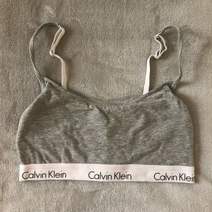 Grey Calvin Klein Sports Bra